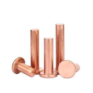 Rivet en cuivre massif Gb109, tête plate, goupille en cuivre, goupille à percussion M2 M2.5 M3 M4 M5 M6 M8 - Product Image 1