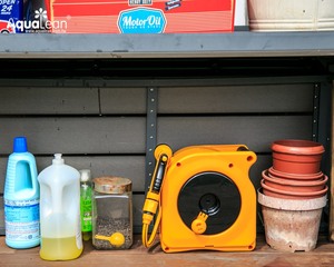 Water Hose Reel Plastic Compact Wall Mountable Free Standing 10m for Lawn Garden Watering - Product Image 2