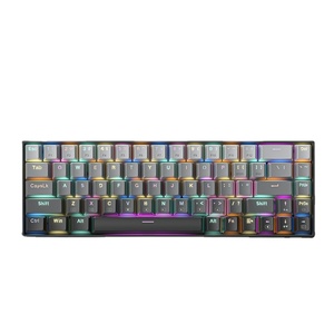 RGB Gradient Customizable 60% Wireless Mechanical Keyboard ABS Double Keycaps LED USB Full Size Gaming Typing Compact 60% Gradie - Product Image 1