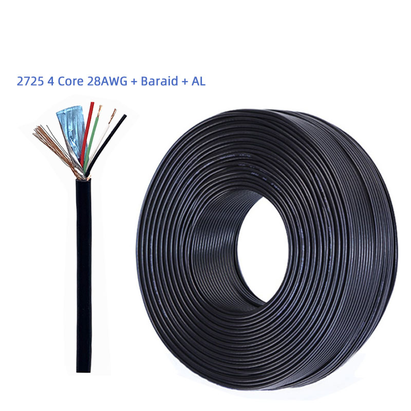AWM USB2.0 кабель для передачи данных 2725 28 AWG 4 ядра витая пара с алюминиевой фольгой и оплеткой экранированный провод 28 + 28PVC кабель с покрытием