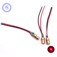 5V 635nm 650nm 0.05-0.3mW Red Dot Diode Laser Head With Beam 1.5mm