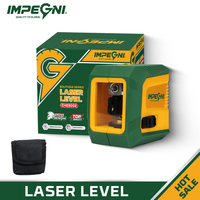 Mini niveau laser industriel à 2 lignes vertes, auto-nivelant, portable, outil de mesure horizontal et vertical IMPEGNI
