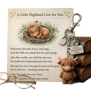 Porte-clés en EVA en forme de petite vache des Highlands, portable, idéal pour un cadeau - Product Image 5