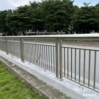 Barrières de protection paysagères en acier inoxydable 304 et composite carbone, montées au sol, pour la protection des ponts et rivières, vente en gros