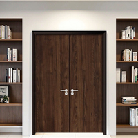 Portes intérieures modernes en bois massif et MDF de haute qualité pour hôtels et villas, avec panneau à feuilles, finition couleur personnalisée, peintes, insonorisées, à ouverture manuelle