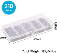 Tmazak 210 pièces Émerillons à roulettes haute résistance résistants à la corrosion pour la pêche en eau salée et en eau douce, ligne de pêche