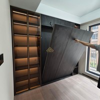 Lit Murphy mural pliable pour chambre d'amis et bureau à domicile