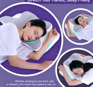 蝴蝶形颈部支撑记忆泡沫枕头舒适接受OEM/ODM家纺床上用品 - Product Image 4