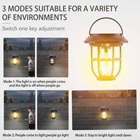 Lampes solaires LED d'extérieur à détecteur de mouvement, étanches IP65, blanc chaud, lampes solaires pour allée, lampes solaires à piquet