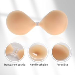 Pour l'affaissement solide mat sans couture Invisible adhésif teint <span class=keywords><strong>Push</strong></span> <span class=keywords><strong>up</strong></span> soutien-gorge en silicone avec étui blister - Product Image 2