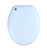 Abattant de toilettes moderne de type O à démontage rapide par bouton unique avec fonction de fermeture silencieuse et lente en plastique durable