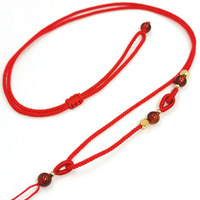 Collier en jade tissé à la main, pendentif en corde, collier à perles réglable, collier en corde pour bijoux, composants pour la fabrication de bijoux
