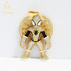 Collar <span class=keywords><strong>de</strong></span> <span class=keywords><strong>Spiderman</strong></span> con Diseño Creativo <span class=keywords><strong>de</strong></span> Joyería 3D, Pasa el Test <span class=keywords><strong>de</strong></span> Diamantes, Película <span class=keywords><strong>de</strong></span> Plata S925 - Product Image 5