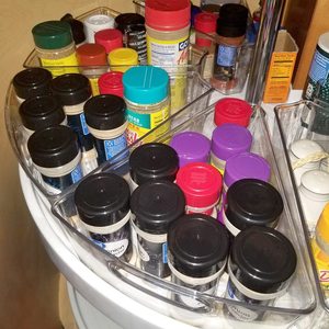 4 Set şeffaf şeffaf mutfak dolabı köşe tembel Susan depolama organizatör kutuları - Product Image 5