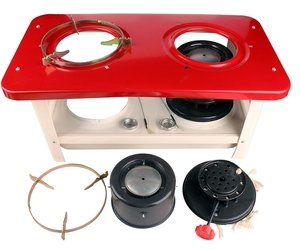 Réchaud de camping portable <span class=keywords><strong>à</strong></span> double brûleur <span class=keywords><strong>à</strong></span> <span class=keywords><strong>pétrole</strong></span> et paraffine, modèle 2648, avec roue de flamme émaillée, vente en gros d'usine - Product Image 2