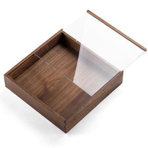 Tùy chỉnh sang trọng Walnut hiển thị hộp gỗ Bộ Quà Tặng hộp lưu trữ với trượt nắp - Product Image 1