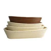 XH OEM/ODM cucina ecologica ovale da 10 pollici in plastica Rattan a prova di pane cestino di banneton conservazione durevole strumento di cottura della muffa del pane