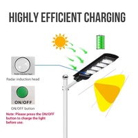 Lampe solaire LED pour rue, étanche IP65, avec détecteur de mouvement, lampe solaire extérieure pour route, jardin, cour