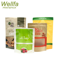 Op maat gemaakte Doypack met staande bovenrits, voedselveilige verpakkingen voor gedroogd fruit, pinda's, walnoten, gemengde cashewnoten, staande pouch