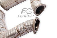 Tubería de Escape de Alto Flujo con Aislamiento de Acero Inoxidable SS304 para Lamborghini URUS 4.0T V8 2018-2024, Tubo Frontal para una Salida de Potencia Estable