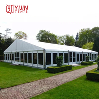 Conception simple 15m x 20m grand chapiteau en aluminium mariage tente climatisée 300 places avec doublure c