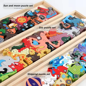Grandi Blocchi di Legno a Forma di Animali, Giochi Sensoriali Montessori per Bambini, Abbinamento Forme, Giochi di Equilibrio e Impilamento, Puzzle Educativo per lo Sviluppo del Pensiero - Product Image 2