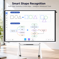 Tableau blanc interactif électronique tactile 4K de 98 pouces OEM avec 20 points tactiles et double système d'exploitation pour une utilisation en classe et à l'école