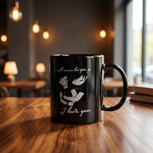แก้วกาแฟเซรามิกสีดำ แก้วชาเซรามิกพิมพ์ลาย แก้วเซรามิกมีลายพิมพ์ ชาดำ กาแฟ - Product Image 2