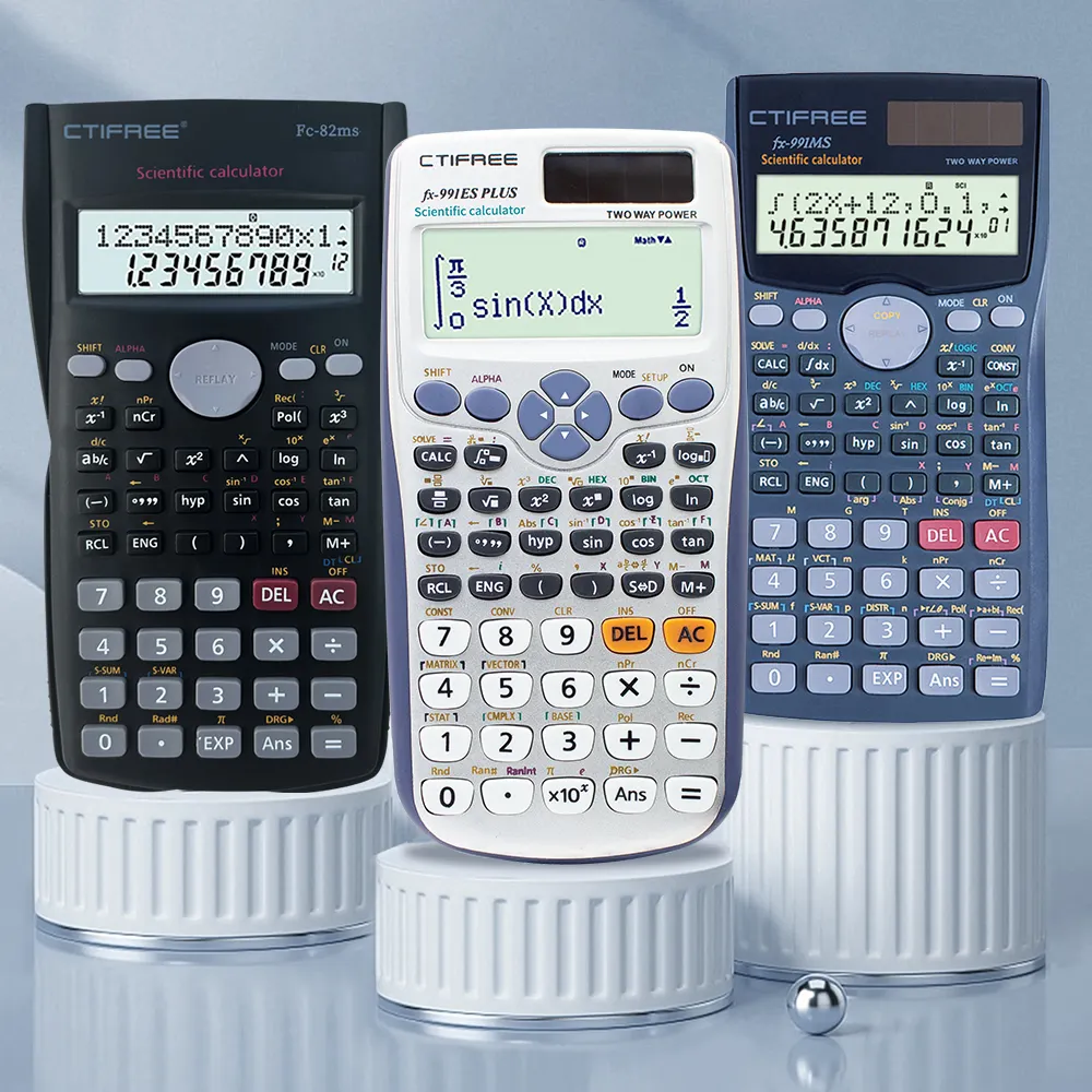 2Line Engineering Scientific Calculator Großanzeige Math Function Calculator für Schüler Lehrer Klassen zimmer High School College