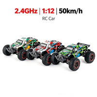 Véhicule télécommandé tout-terrain RC 4x4 haute vitesse 50 km/h à l'échelle 1:12 2,4 GHz en métal, jouet pour garçons, cadeau d'anniversaire - Grande Vente