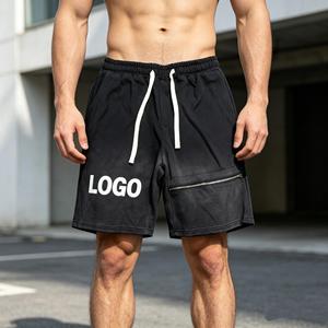 men's shortS OEM Custom Logo Heavyweight 100% Cotton French Terry Streetwear Vintage DTG DTF Embroidery Acid Wash Men Shorts - Product Image 1