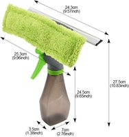 Nettoyeur pulvérisateur multifonctionnel pour vitres de salle de bain et brosses de nettoyage avec raclette pour la maison et la voiture