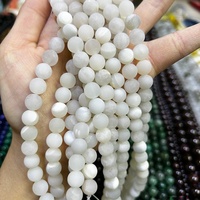 Perles d'agate en dentelle naturelle mate et blanche pour la fabrication de bijoux, pierres précieuses en vrac de 15.5 pouces, colliers et boucles d'oreilles