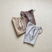 Shorts en coton respirant de qualité supérieure pour homme, taille mi-haute, en molleton bouclette, avec cordon de serrage et poches, collection été 2026, nouvelle marque, style sport décontracté.