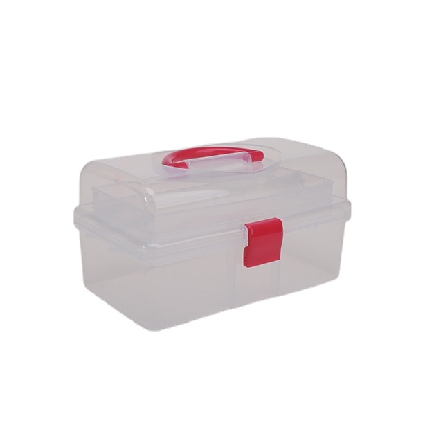 Rectangle Plastic Toys Cabinet Tools Box Plastic Storage Box with Handle for Home Use
