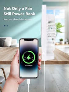 Rechargeable Solar Fan Energy Saving 10 Inch Adjustable Wind Levels With Lighting <b>Bulb</b> Set For Home Garden Travel Emergency - Product Image 3