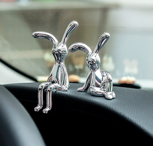 Lapin à longues oreilles, 1 pièce, ornement 3D DIY en résine motif animal, console centrale, décoration art déco, plaquage pastable, <span class=keywords><strong>objets</strong></span> décoratifs - Product Image 5