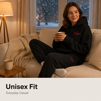 Ensemble de survêtement unisexe d'hiver personnalisé avec logo imprimé, 2 pièces, polyester/coton lourd, écologique, respirant, coupe-vent, décontracté