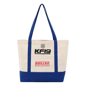 Large Capacity Reusable Custom Color Cotton Canvas Tote Bag With Logo Shopping Hand Bag