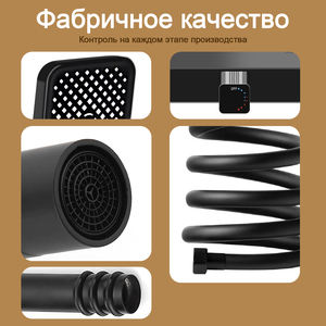 Système de douche mural moderne de luxe de grande taille pour salle de bain, avec pommeau de douche pluie en acier inoxydable brossé et filtre - Product Image 2