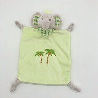 Usine pour bébé Jouets en peluche Dessin Animé Chiot et Éléphant Anneau de dentition Sucette en silicone Couverture pour animaux en peluche Remplissage en coton PP