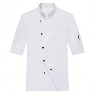 Uniformes de Tela de Algodón Modernos para Restaurante, Ropa de Trabajo para Servicio de Limpieza, Chaqueta de Chef para Camarero y Camarera - Product Image 2