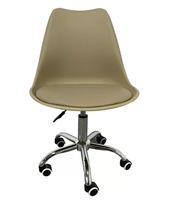 Chaise de bureau pivotante contemporaine avec fonction de glissement électrique et inclinaison, ensemble de bureau en plastique pour ordinateur, idéal pour le bureau, la salle à manger, l'appartement