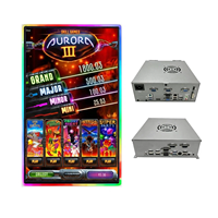 Máquina de Juegos Arcade Aurora 5 - Juego de Entretenimiento de Plástico y Metal con Interfaz en Inglés, 1 Año de Garantía, Juego LUCK
