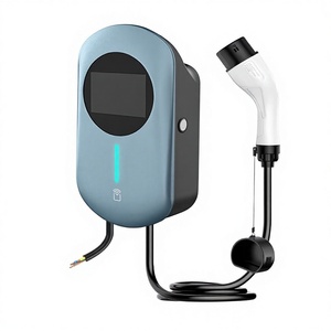 Nouvelle borne de recharge murale pour véhicules électriques AC 7kW 22kW Type 2 avec écran LED, certification IP55 CE - Product Image 3