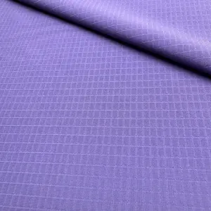 High Quality 74% Nylon 26% Spandex Purple Small Check Sports Fabric For Sport Coats