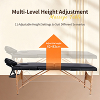 Holz-Massageliege Modernes Design Spa-Salon-Ausstattung Komfortabler Gesichtsbehandlungsstuhl Faltbar Tragbar für Hotel Schule Outdoor-Nutzung