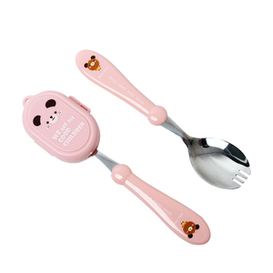 Tenedor para bebé Cuchara y BPA GRATIS Diseño personalizado e impresión <span class=keywords><strong>Cubiertos</strong></span> para niños - Product Image 3