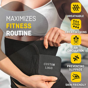 Haute Qualité Logo Personnalisé Sport Ventre Sauna Enveloppement Bande Anti-Transpiration Minceur Sudation Ceinture Taille Tondeuse Pour Hommes Femmes - Product Image 3