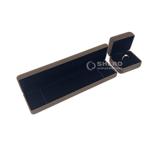 Jewelry <b>Box</b> Pendant <b>Earrings</b> Bracelet Ring Necklace Gift Boxes Cases Wedding Velvet Iron Square Jiesheng Brand - Product Image 1